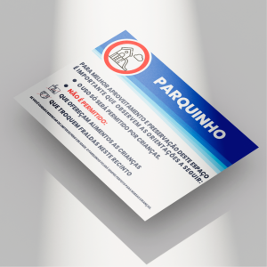 Placa Parquinho PVC 2mm 30X20CM 4x0 Fita dupla face